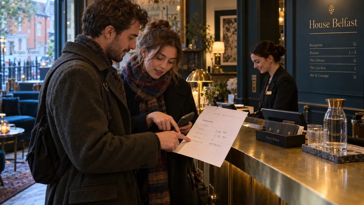 House Belfast reception check-in times and reservation form