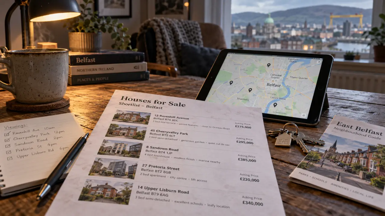Houses for sale Belfast compare asking prices viewing shortlist