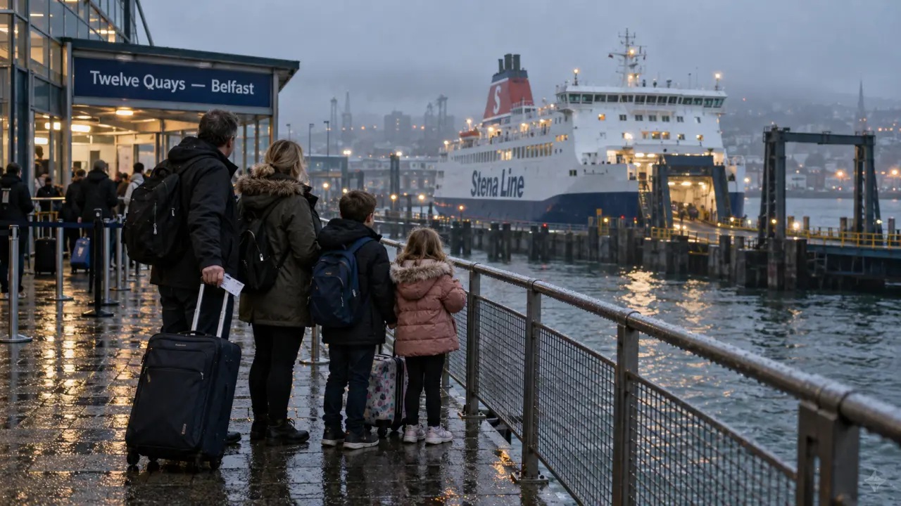 Liverpool to Belfast ferry at Twelve Quays terminal, Birkenhead