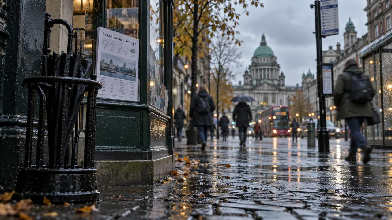 Weather Belfast November rain, 9.8°C highs, 90 mm rainfall